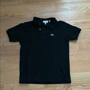 Lacoste black polo boys size 10